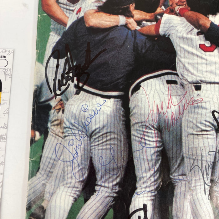 1991 Minnesota Twins World Series Champs Signed Sports Illustrated Magazine JSA