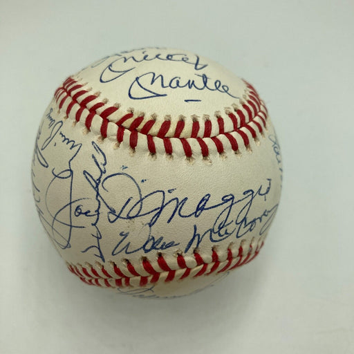 Stunning Mickey Mantle Joe Dimaggio 500 Home Run 3,000 Hits Signed Baseball