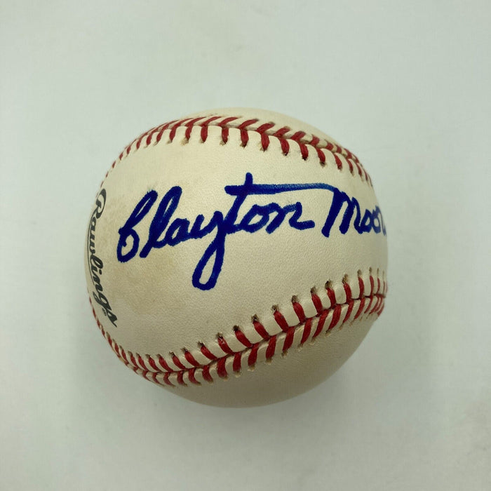 Clayton Moore Signed National League Baseball The Lone Ranger JSA COA