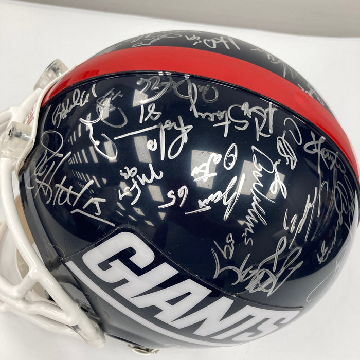 1990 New York Giants Super Bowl Champs Team Signed Full Size Helmet JSA Steiner