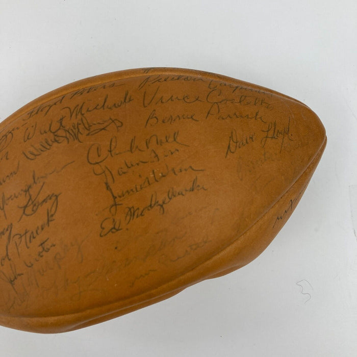 1960 Cleveland Browns Team Signed Football Jim Brown Len Dawson 50+ Sigs JSA