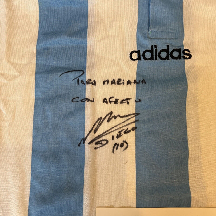 Diego Maradona Signed Adidas Argentina Game Model Jersey With JSA COA