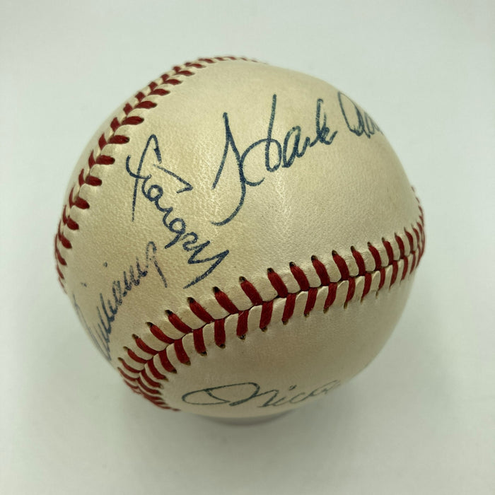 Stunning 1950's Mickey Mantle Ted Williams Willie Mays Signed Baseball Beckett
