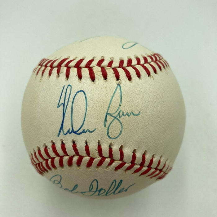 Sandy Koufax Nolan Ryan & Bob Feller Signed American League Baseball JSA COA