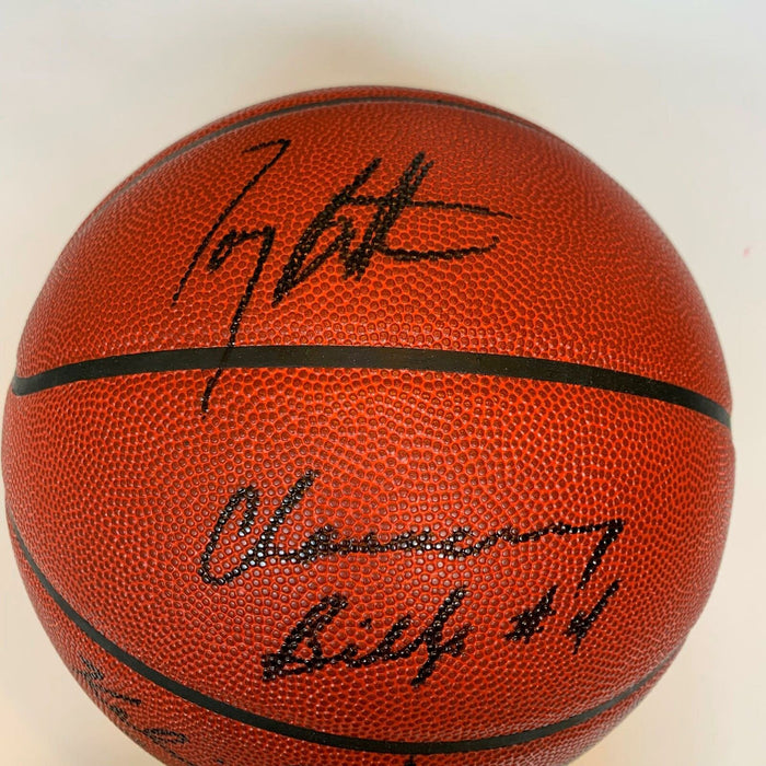 Chauncey Billups Tony Battie Bobby Jackson 1997 Draft Signed Basketball JSA