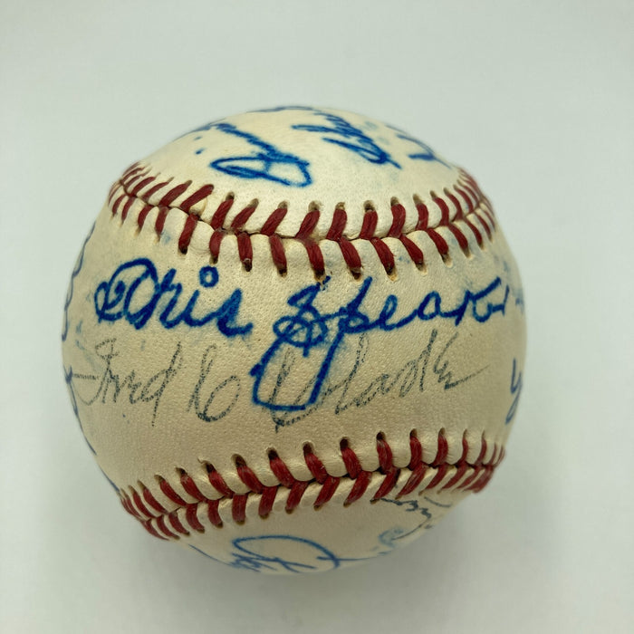 Kid Nichols Ty Cobb Jimmie Foxx Cy Young Tris Speaker HOF Signed Baseball PSA