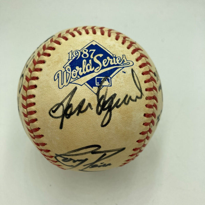 1987 St. Louis Cardinals NL Champs Team Signed World Series Baseball JSA COA