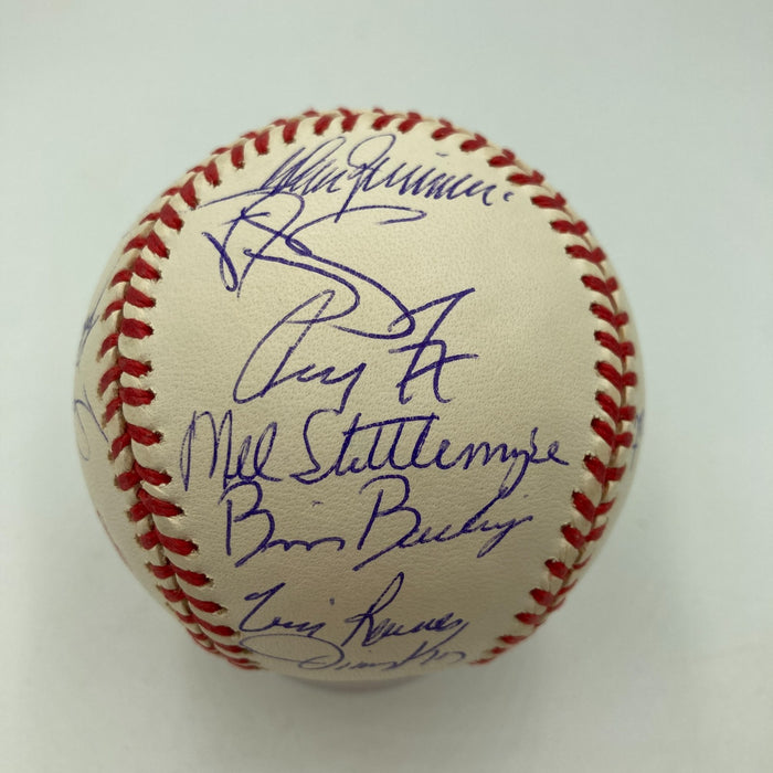 1996 Yankees Team Signed World Series Baseball Derek Jeter Mariano Rivera JSA