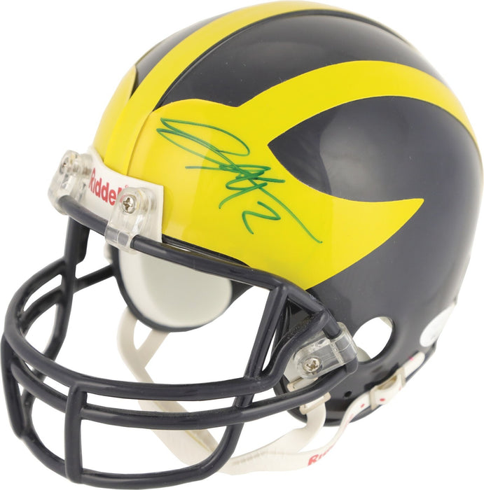 Charles Woodson Signed Michigan Wolverines Mini Helmet JSA COA