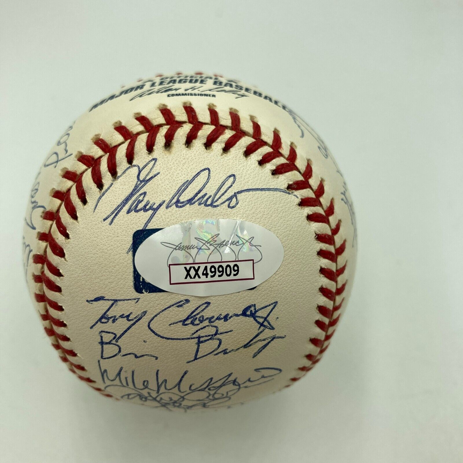 2011 New York Yankees Team Signed Baseball Derek Jeter Mariano Rivera  Steiner