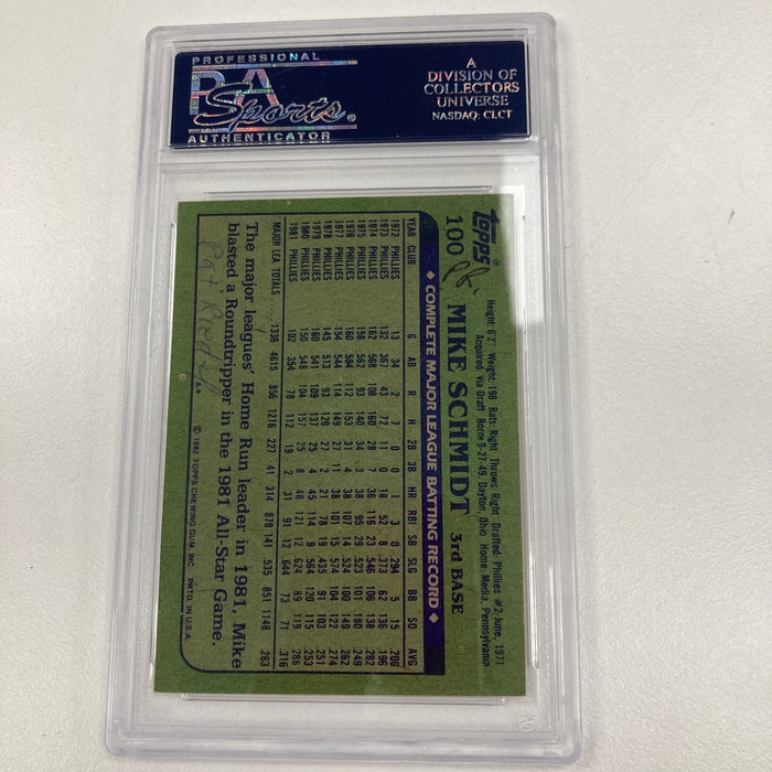 1982 Topps Mike Schmidt Signed Baseball Card Auto PSA DNA