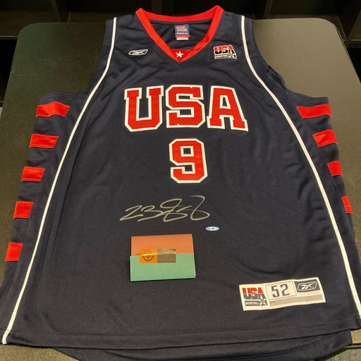 Lebron James Signed Authentic 2004 Team USA Olympics Jersey UDA & PSA DNA COA