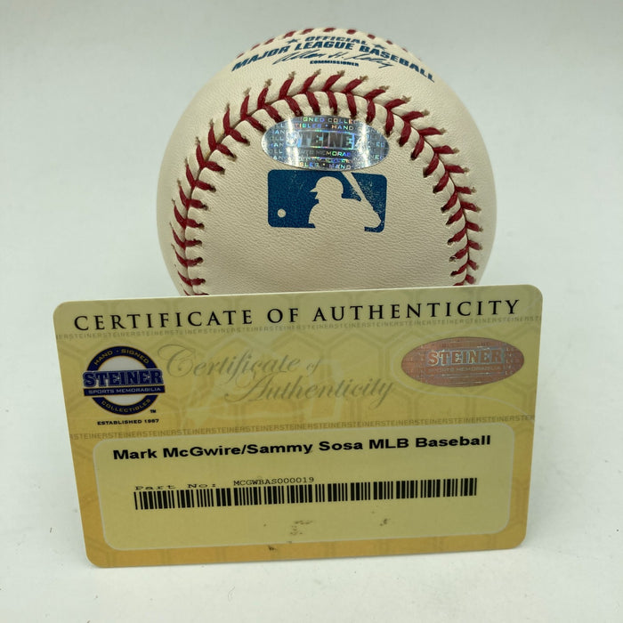 Mark Mcgwire & Sammy Sosa Signed Major League Baseball Steiner COA