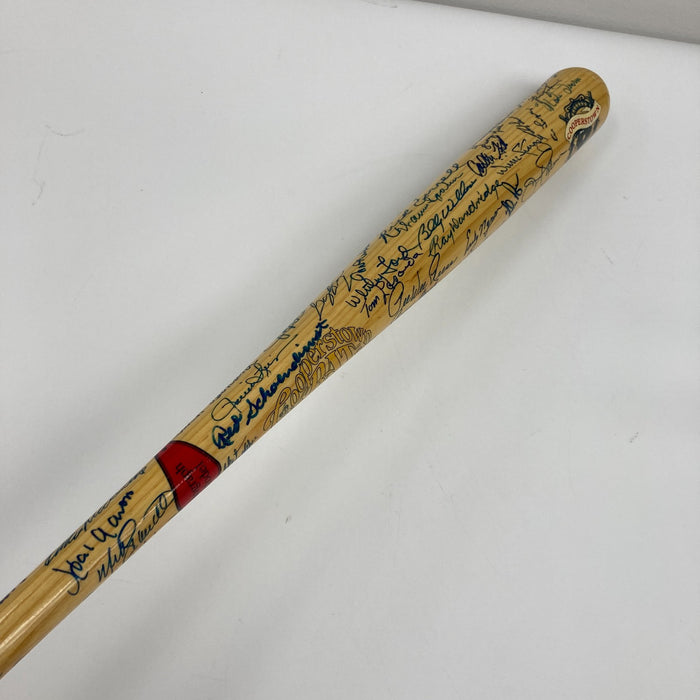 Beautiful Hall Of Fame Multi Signed Bat 66 Sigs Hank Aaron Willie Mays PSA DNA