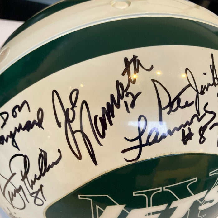 1969 New York Jets Super Bowl Champs Team Signed Full Size Helmet Joe Namath JSA