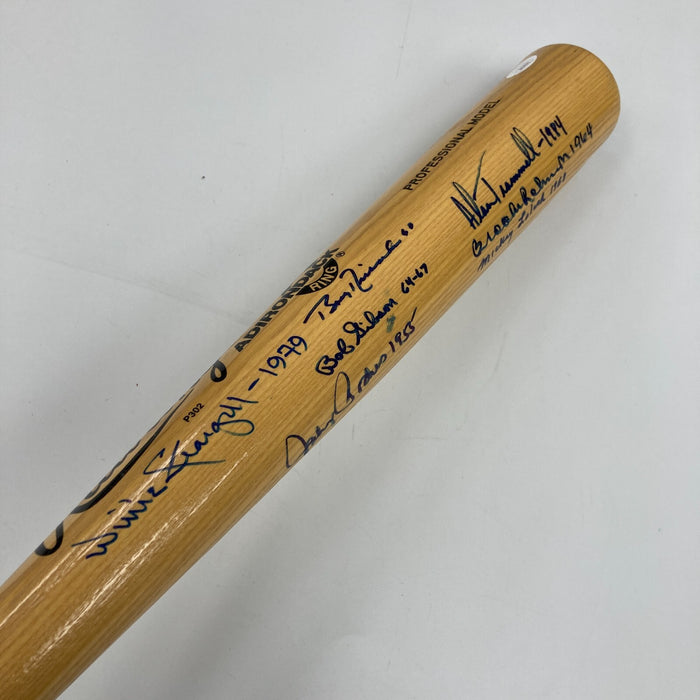 World Series MVP's Multi Signed Bat 10 Sigs Bob Gibson Willie Stargell JSA COA
