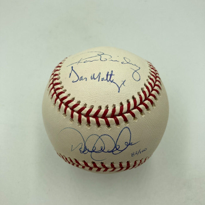 Rare Derek Jeter & Don Mattingly Yankees Living Captains Signed Baseball Steiner