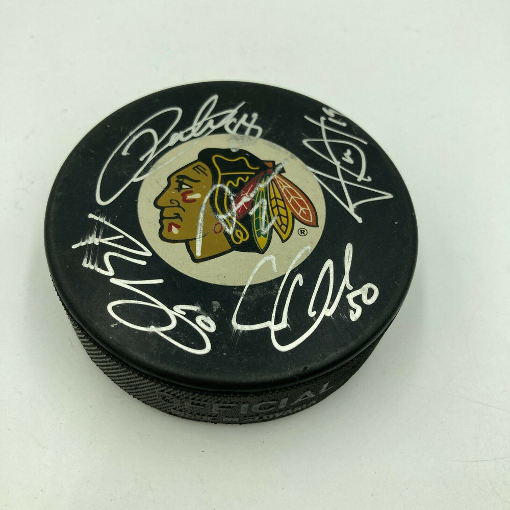 2012-13 Chicago Blackhawks Stanley Cup Team Signed Hockey Puck JSA COA