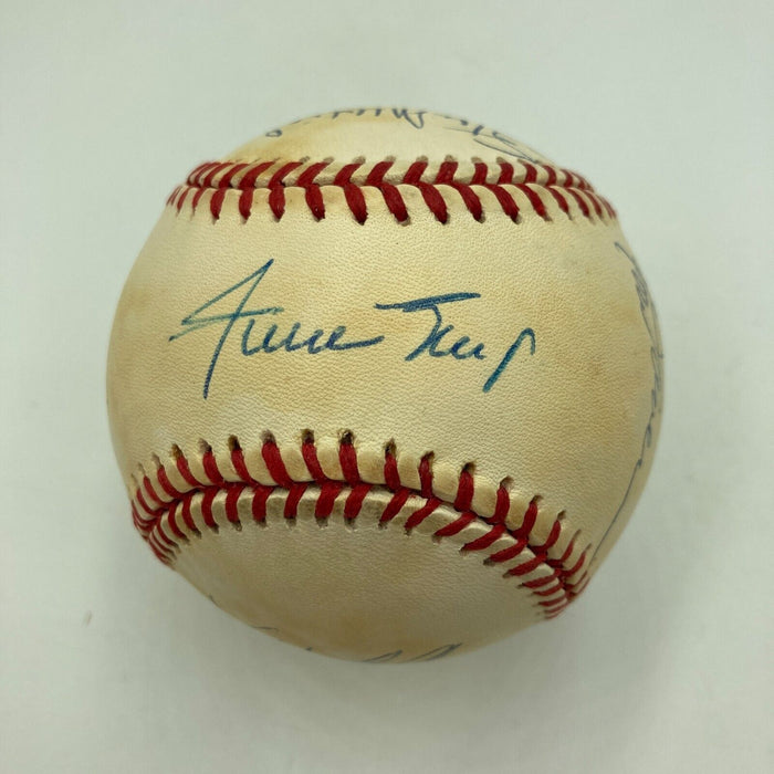Willie Mays Hank Aaron Stan Musial 3,000 Hit Club Signed Baseball 11 Sigs BAS