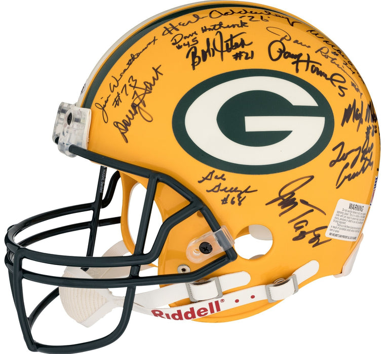 1966 Green Bay Packers Super Bowl I Champs Team Signed Helmet PSA DNA & Beckett