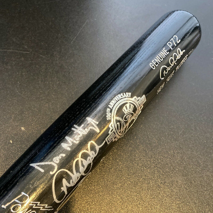 Beautiful Derek Jeter Don Mattingly Yankees Captains (5) Signed Bat JSA  COA