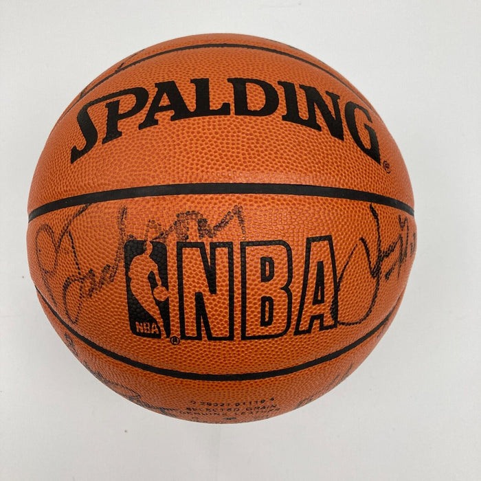 1997-98 Chicago Bulls NBA Champs Team Signed Game Basketball The Last Dance JSA