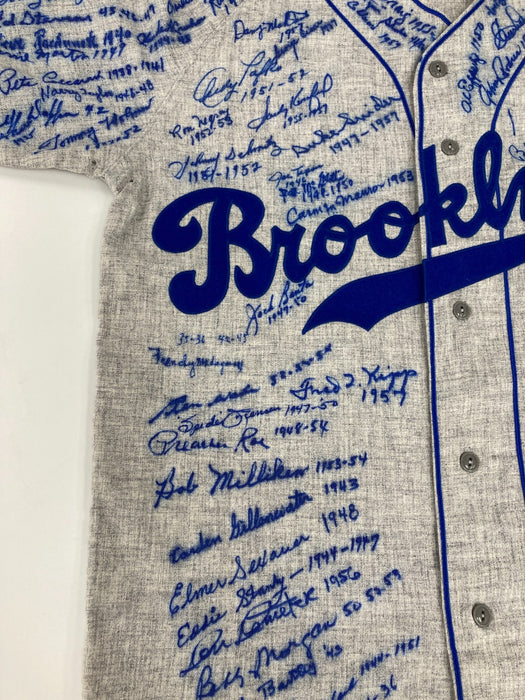 The Finest Brooklyn Dodgers Multi Signed Jersey 98 Sigs! Sandy Koufax JSA COA