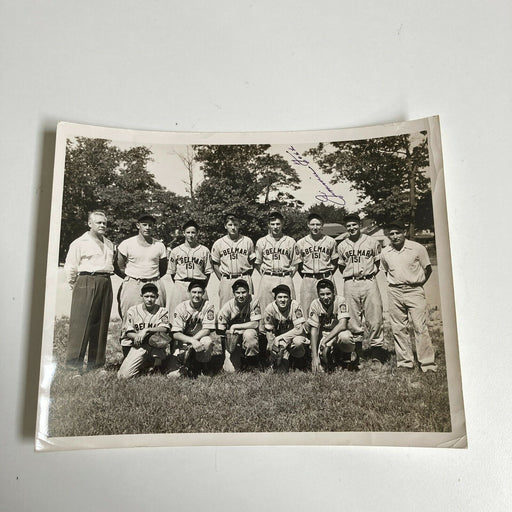 Jimmie Foxx Signed Autographed 1920's Little League Photo With Beckett COA