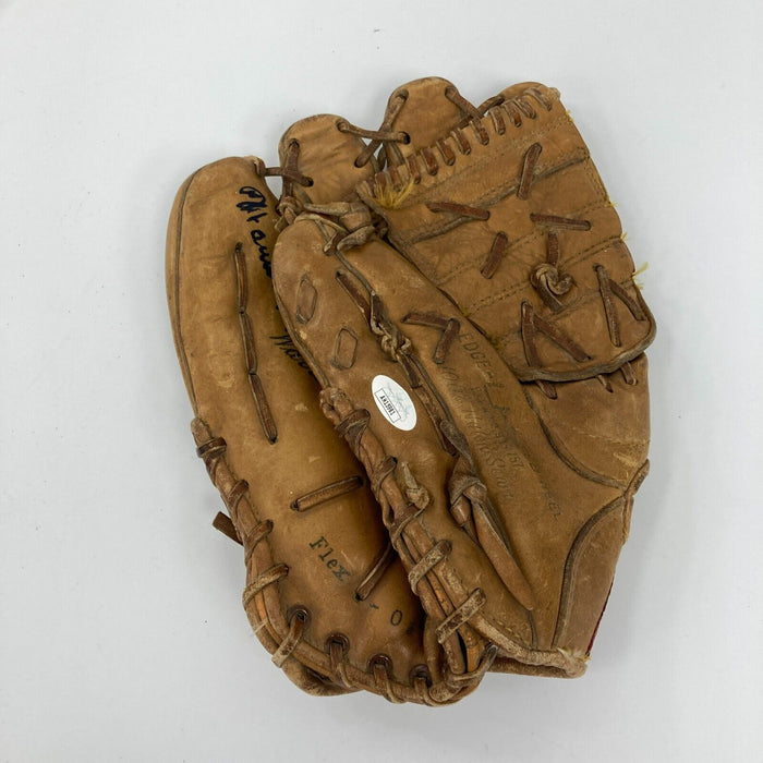 Warren Spahn Signed 1950's Game Model Baseball Glove JSA COA