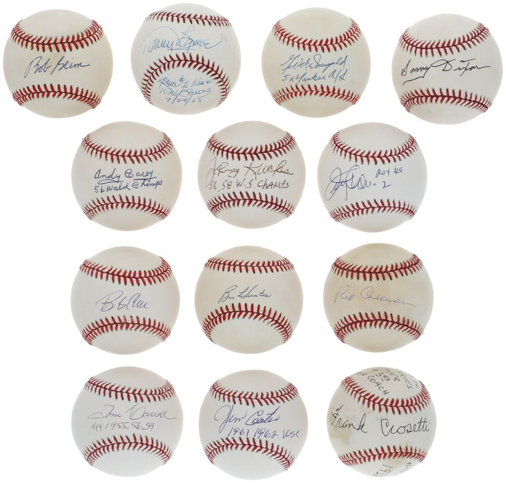 1956 New York Yankees WS Champs Team Signed Baseball Collection 33 Balls JSA COA