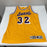 Magic Johnson Signed Pro Cut 1992-93 Los Angeles Lakers Jersey With JSA COA