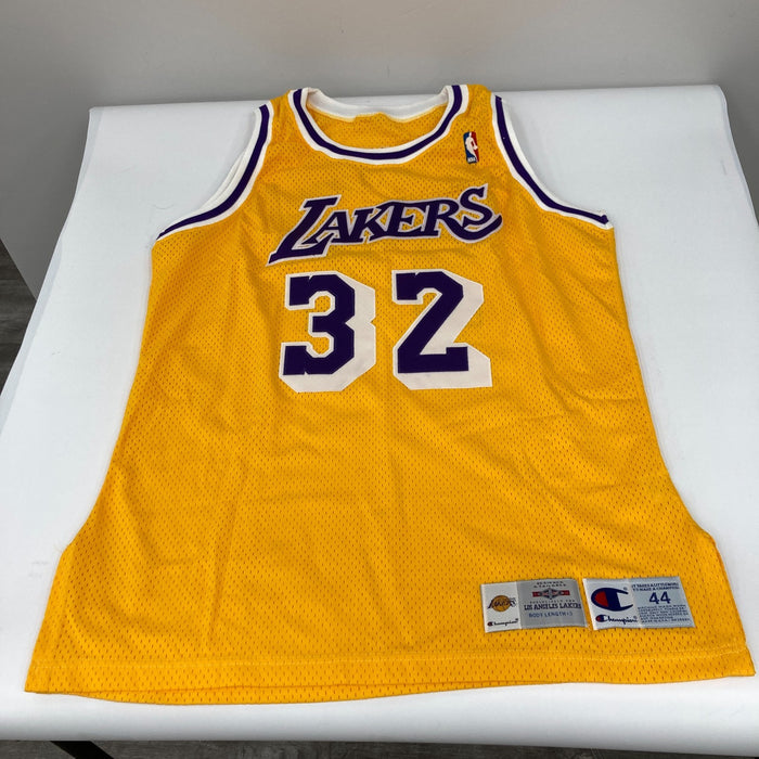 Magic Johnson Signed Pro Cut 1992-93 Los Angeles Lakers Jersey With JSA COA