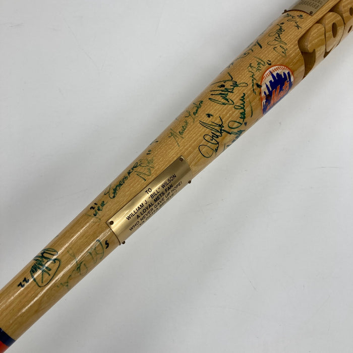 1986 New York Mets W.S. Champs Team Signed Baseball Bat 37 Signatures JSA COA
