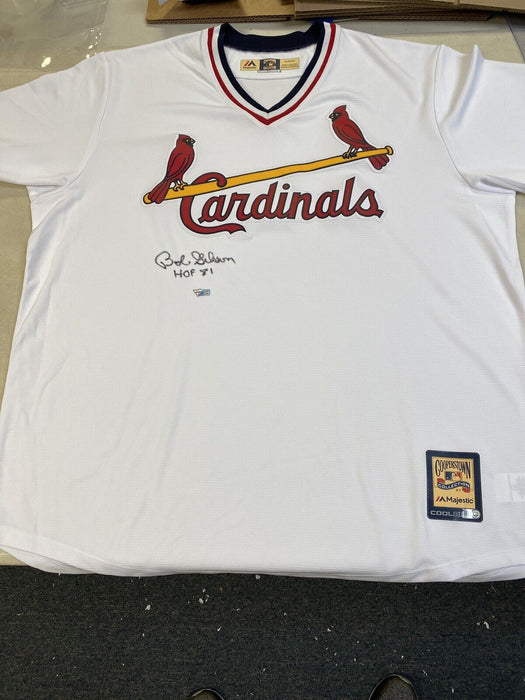 Bob Gibson HOF 1981 Signed Majestic St. Louis Cardinals Jersey With Fanatics COA