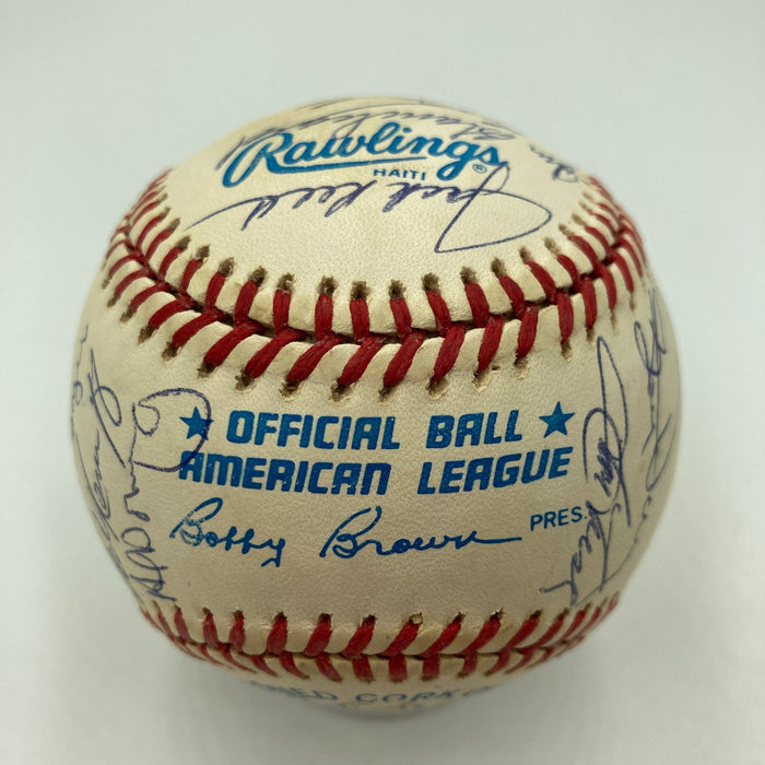 1961 New York Yankees World Series Champs Team Signed Baseball Mickey Mantle JSA