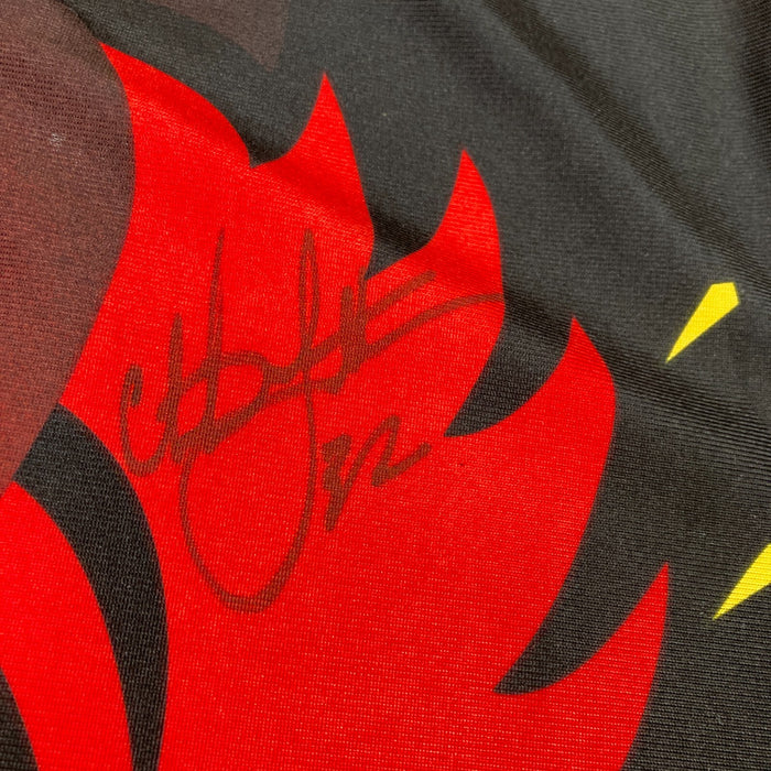 Dikembe Mutombo Multi Signed 1996 Atlanta Hawks Game Shooting Shirt Beckett