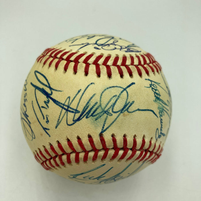 1986 New York Mets World Series Champs Team Signed Vintage NL Baseball JSA COA