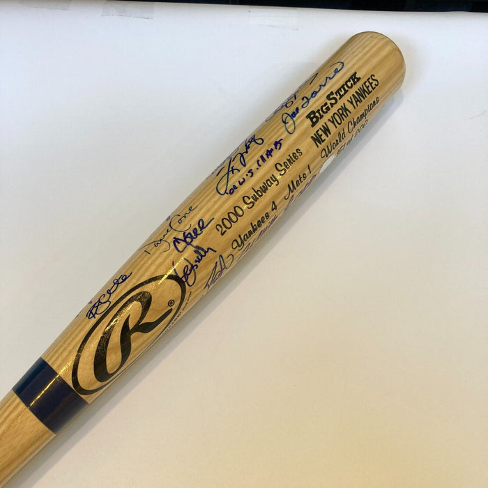 2000 NY Yankees WS Champs Team Signed Bat Derek Jeter Mariano Rivera JSA COA