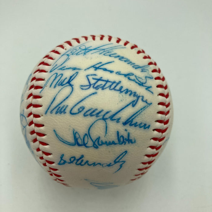 1985 - 1986 New York Mets Team Signed Baseball 28 Sigs With Gary Carter