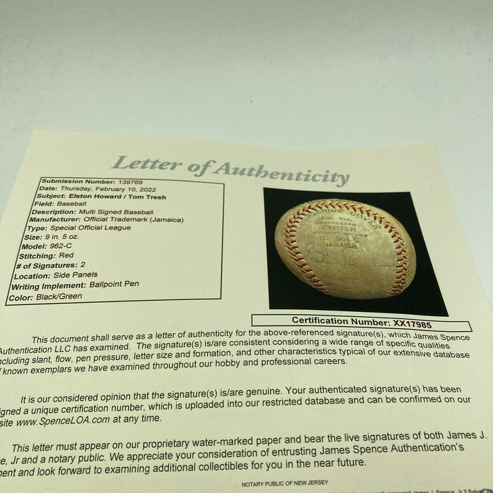 Rare Elston Howard Signed Baseball With JSA COA