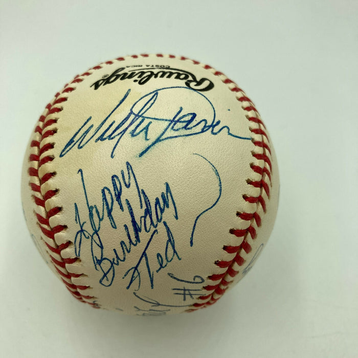 Dodgers Greats Signed Baseball Steve Yeager Garvey Tommy & Willie Davis PSA DNA