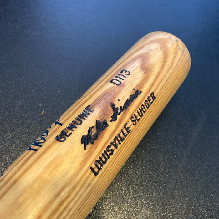 Mike Scioscia Signed 1970's Louisville Slugger Game Used Baseball Bat JSA COA