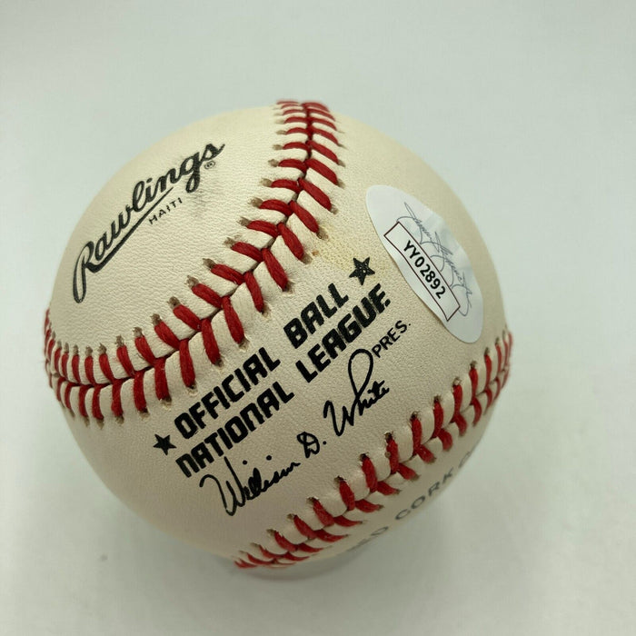 Beautiful Hank Aaron Signed Official National League Baseball JSA COA