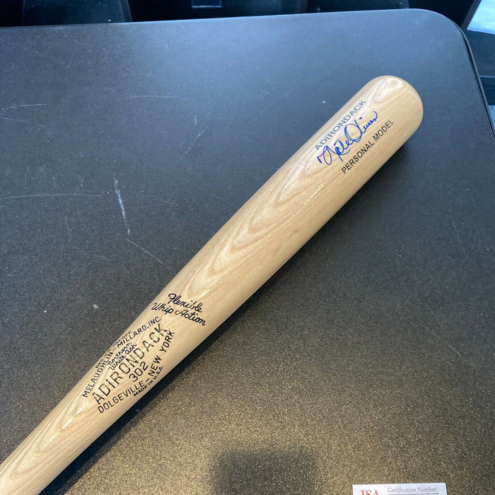 Nate Oliver Signed Adirondack Baseball Bat 1969 Chicago Cubs With JSA COA