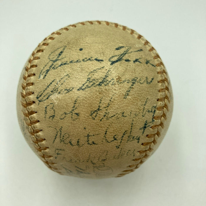 Babe Ruth Ty Cobb Cy Young Jimmie Foxx Tris Speaker HOF Signed Baseball PSA DNA