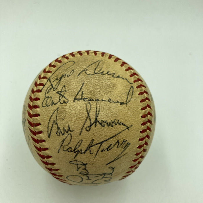 1960 New York Yankees Team Signed Baseball Mickey Mantle & Roger Maris JSA COA