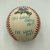 Mike Schmidt Signed Heavily Inscribed Career STAT Baseball Reggie Jackson COA