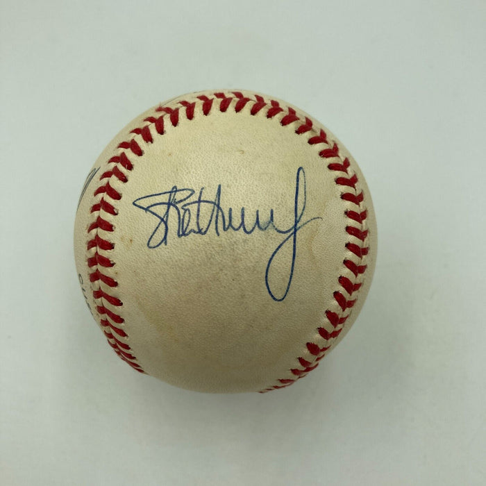 Greg Maddux Tom Glavine John Smoltz 1995 Atlanta Braves Signed Baseball Beckett