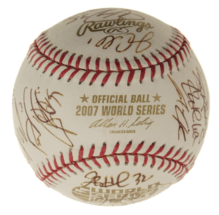 2007 Colorado Rockies NL Champs Team Signed World Series Baseball JSA COA