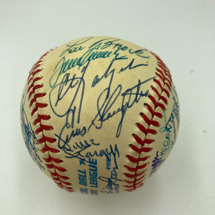Hall Of Fame Multi Signed Baseball 33 Sigs Hank Aaron JSA COA